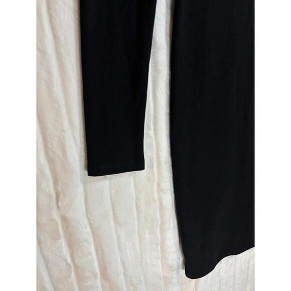 ZARA TRAFALUC Black Bodycon Midi Long Sleeve Dress Basic Classic Sleek Small - Picture 4 of 6